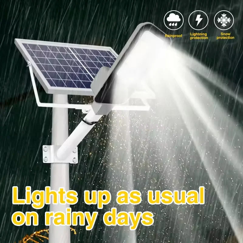 Super bright solar street lamp outdoor road lamp 6000mah, 7500K, IP65 waterproof, remote control, garden, playground, terrace.