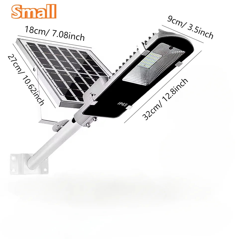 Super bright solar street lamp outdoor road lamp 6000mah, 7500K, IP65 waterproof, remote control, garden, playground, terrace.