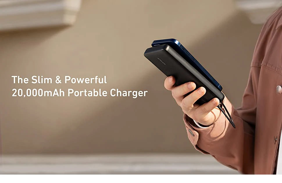 Batterie Externe Anchor 325, 20 000 mAh, Technologie PowerIQ, Port USB-C, Densité d'Énergie Énorme, Compatible avec iPhone