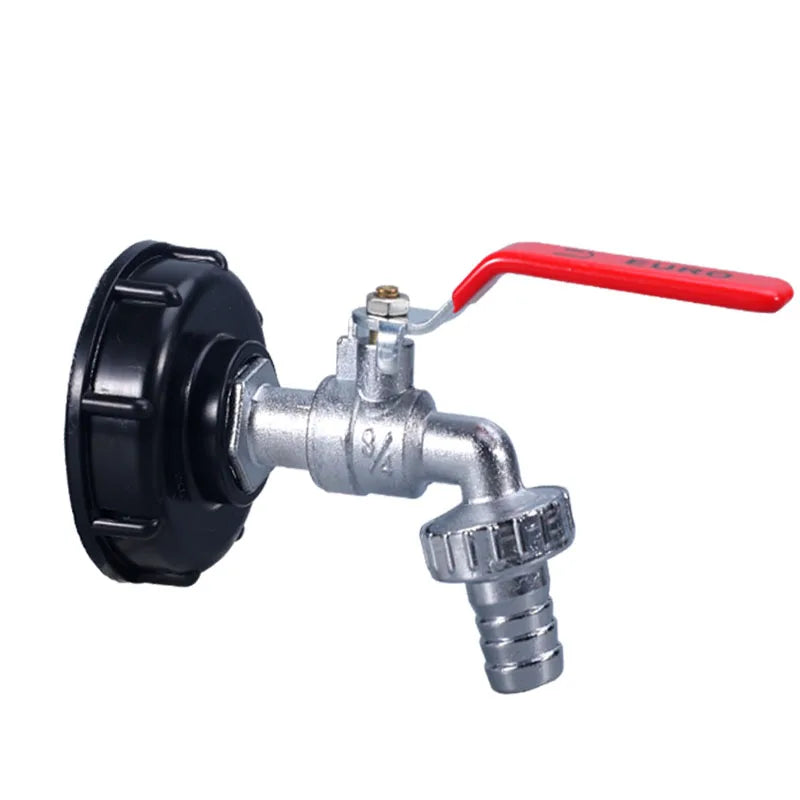 1PC Adaptateur de Robinet Durable pour Réservoir IBC S60*6 Filetage Gros, Remplacement de Valve pour Connexion 1/2'' 3/4'', Raccord de Robinet pour Jardin et Maison  SPÉCIFICATIONS :