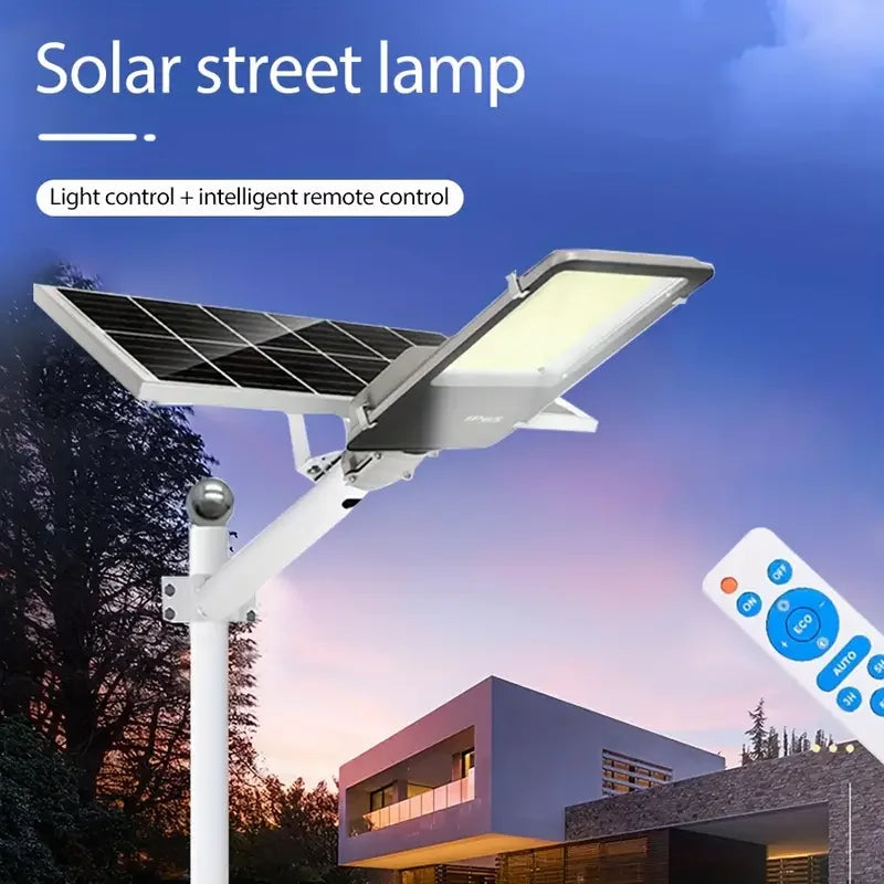 Super bright solar street lamp outdoor road lamp 6000mah, 7500K, IP65 waterproof, remote control, garden, playground, terrace.